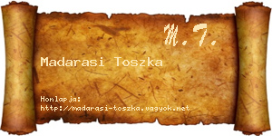 Madarasi Toszka névjegykártya